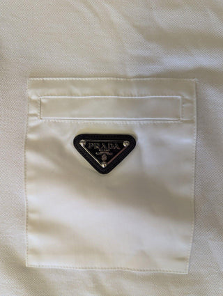 Prada White Polo Shirt - W/ Top Pocket - Medium