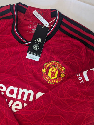 Manchester United 23/24 Authentic Home Long Sleeve Top Rashford 10 Medium