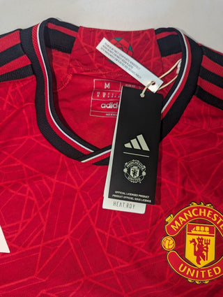 Manchester United 23/24 Authentic Home Long Sleeve Top Rashford 10 Medium