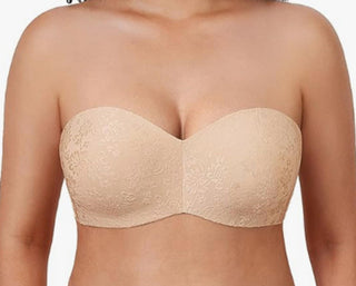 Delimira Floral Strapless Bra - Natural - 32D