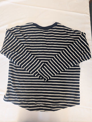 boden stripe black & white top long sleeve UK14