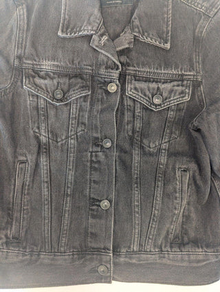 All Saints Black Denim Jacket UK 12