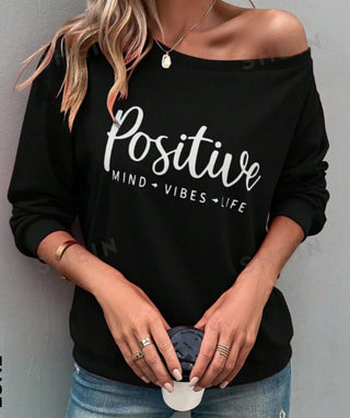 SHEIN LUNE Letter Graphic Drop Shoulder Sweatshirt - Medium