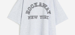 H&M Rockaway New York Oversized T Shirt Grey Size Large