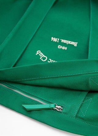 Mango Cotton shopper bag Green