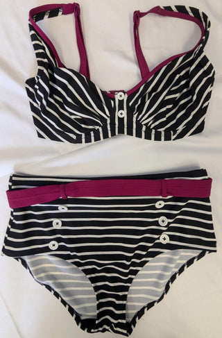 Pour Moi Swim Set - Bottoms and Bikini Top - Bottoms UK14 - Top 32FF