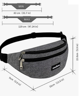MOCOCITO Bumbags Waist Fanny Pack for Men Women Waterproof - Black - One Size