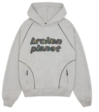 BROKEN PLANET MARKET PERFORMANCE HOODIE HEATHER GRAY - Small