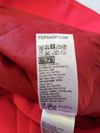 Top Shop Midi Dress Red Size UK 10