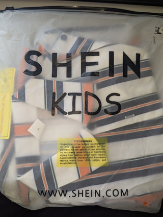 Shein Kids Multicoloured Stripe Shirt & Shorts Set 18-24 Months