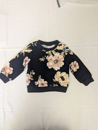 Shein Kids Black Floral Jumper 6-9 Months