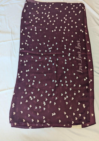 katie loxton blanket scarf burgundy white hearts