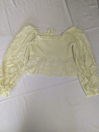 american eagle bright yellow crop top small