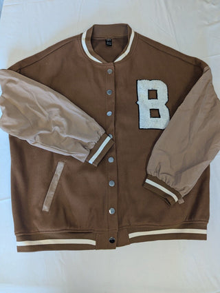 Shein Brown Medium Baseball Jacket