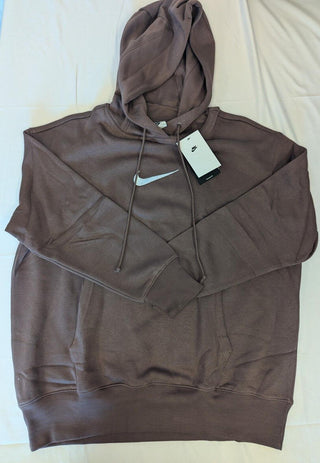 Nike Womans Plum Hoodie White Logo Small