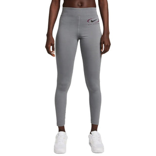 Nike Womens Gel Swoosh High-Waist Legging - Grey - Size S - Grey