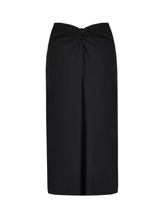 Ro&Zo Jersey Twist Front Skirt - Black UK 16