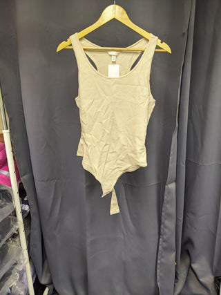 H&M Ribbed Jersey Body Beige Small