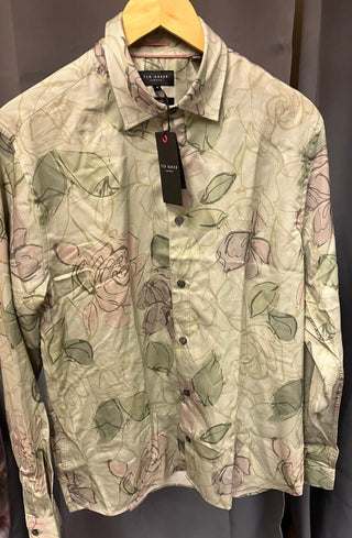 ted baker floral print shirt M