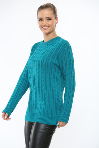 Mauvette  All Over Cable Knit Jumper Size 12