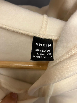 shein cream hoiodie L