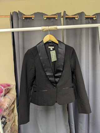 H&M Single-Breasted Blazer Black UK 8