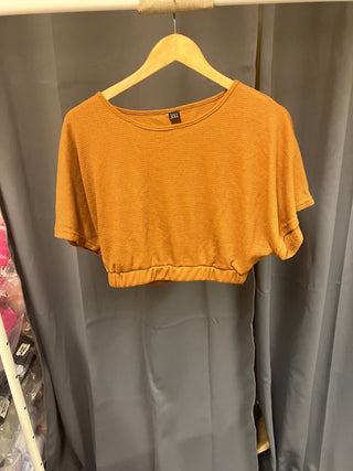 shein bown crop top and trousers XS