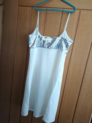 River Island Western Prairie Dress - White UK 8