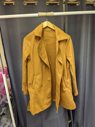 Women's Long Belted Jacket Mustard 26