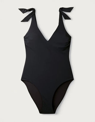 The White Company Tie Strap Swimsuit - Navy XS