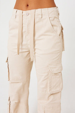 LUXE TO KILL VINTAGE WIDE LEG CARGO PANT STONE 6