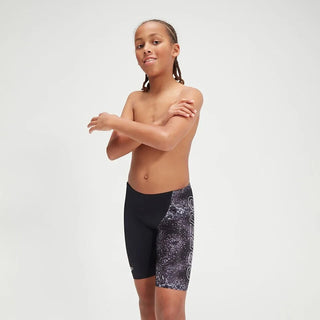 Speedos Boys' Placement V Cut Digital Jammer Black/Grey - 13-14Yrs