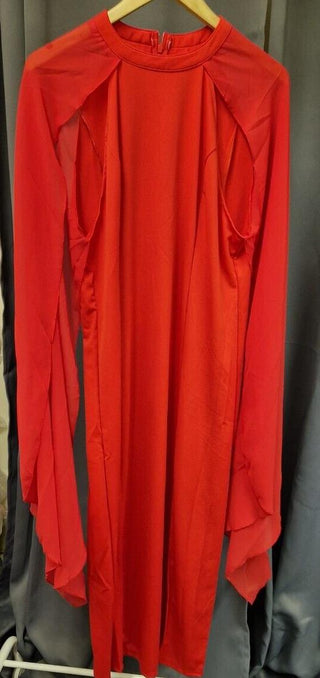 Unbranded Red Dress With Veil Arms - Red - XXL