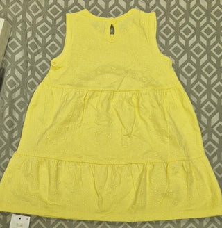 Embroidered Baby Jersey Dress - Yellow - 12-18 Months