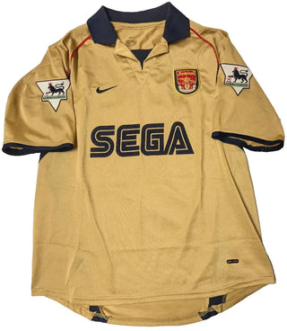 Arsenal 2001 Away Sega Gold Top - Henry 14 On The Back - Medium