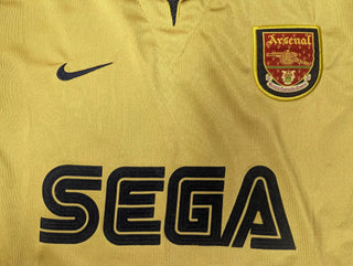 Arsenal 2001 Away Sega Gold Top - Henry 14 On The Back - Medium