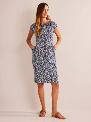 Boden - Florrie Jersey Dress, French Navy - 16R