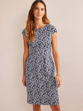 Boden - Florrie Jersey Dress, French Navy - 16R