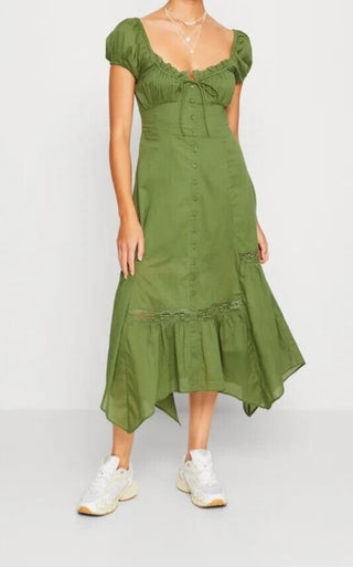 BDG Urban Outfitters Carmen Bohemia Dress - Green L