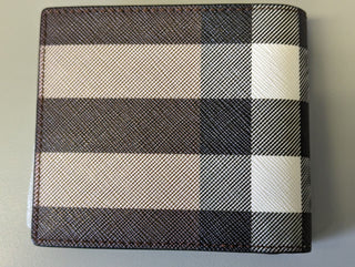 Burberry Check and Leather Bifold Wallet - Dark Birch Brown