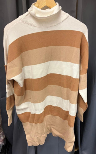 cocomore boutique beige white turtle neck M