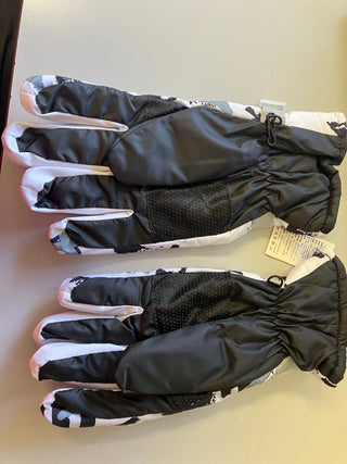 ski gloves white black M