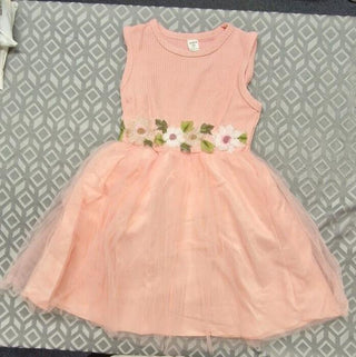 Shein - Kids Dress With Floral Embroidery - Pink - 6Yrs