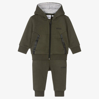 Hugo Boss Boys Logo Tracksuit - Green  2 years