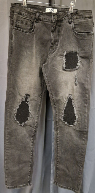 No.91 Charcoal Busted Jean 36W 32L