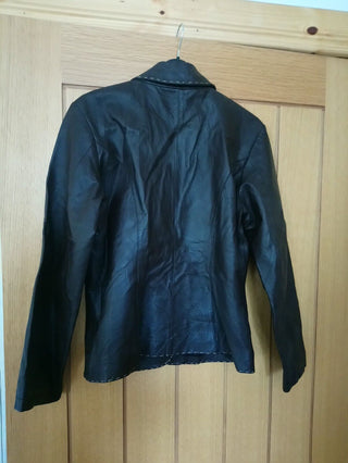 Petite Sophisticate Brown Leather Jacket