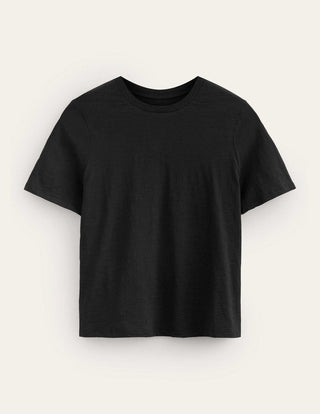 Boden Cotton Crew Neck T-Shirt Black Small