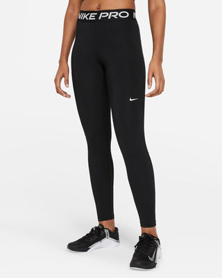 Nike Pro Women's Mid-Rise Mesh-Panelled Leggings Black XS