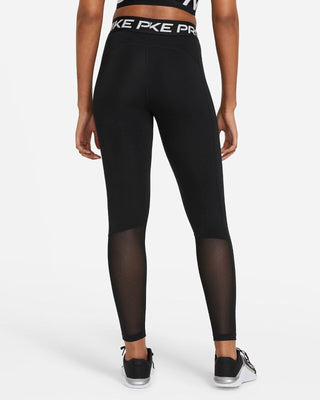 Nike Pro Women's Mid-Rise Mesh-Panelled Leggings Black XS