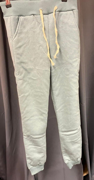 fleece joggers teal M